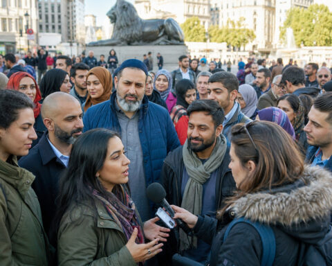 British Muslims for Secular Democracy Organise a Demonstration Against al-Muhajiroun
