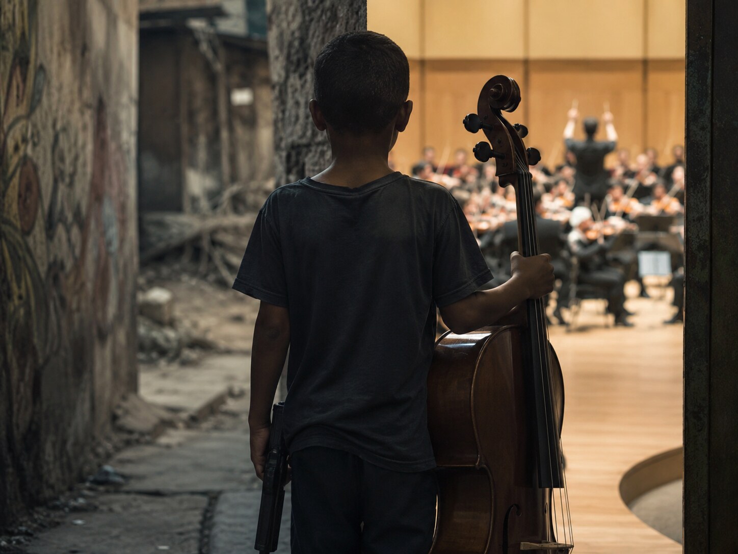 "A choice between a musical instrument and a gun"
