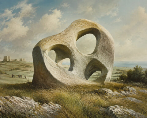 Sculpture Merged With Landscape