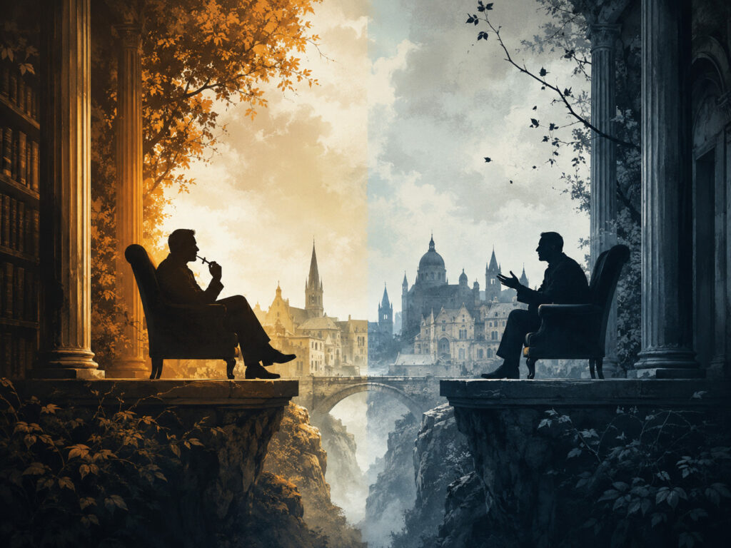 Poles apart, linked by one instrument