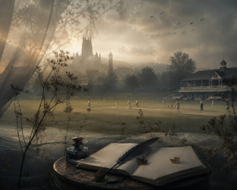 A brief light on a field of shades