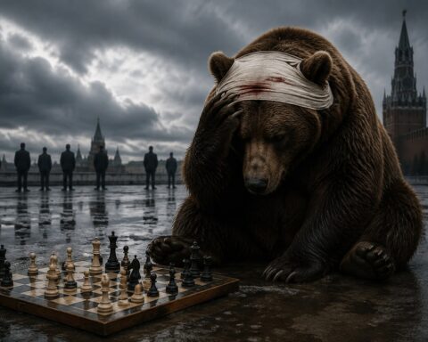 Bear with a sore head
