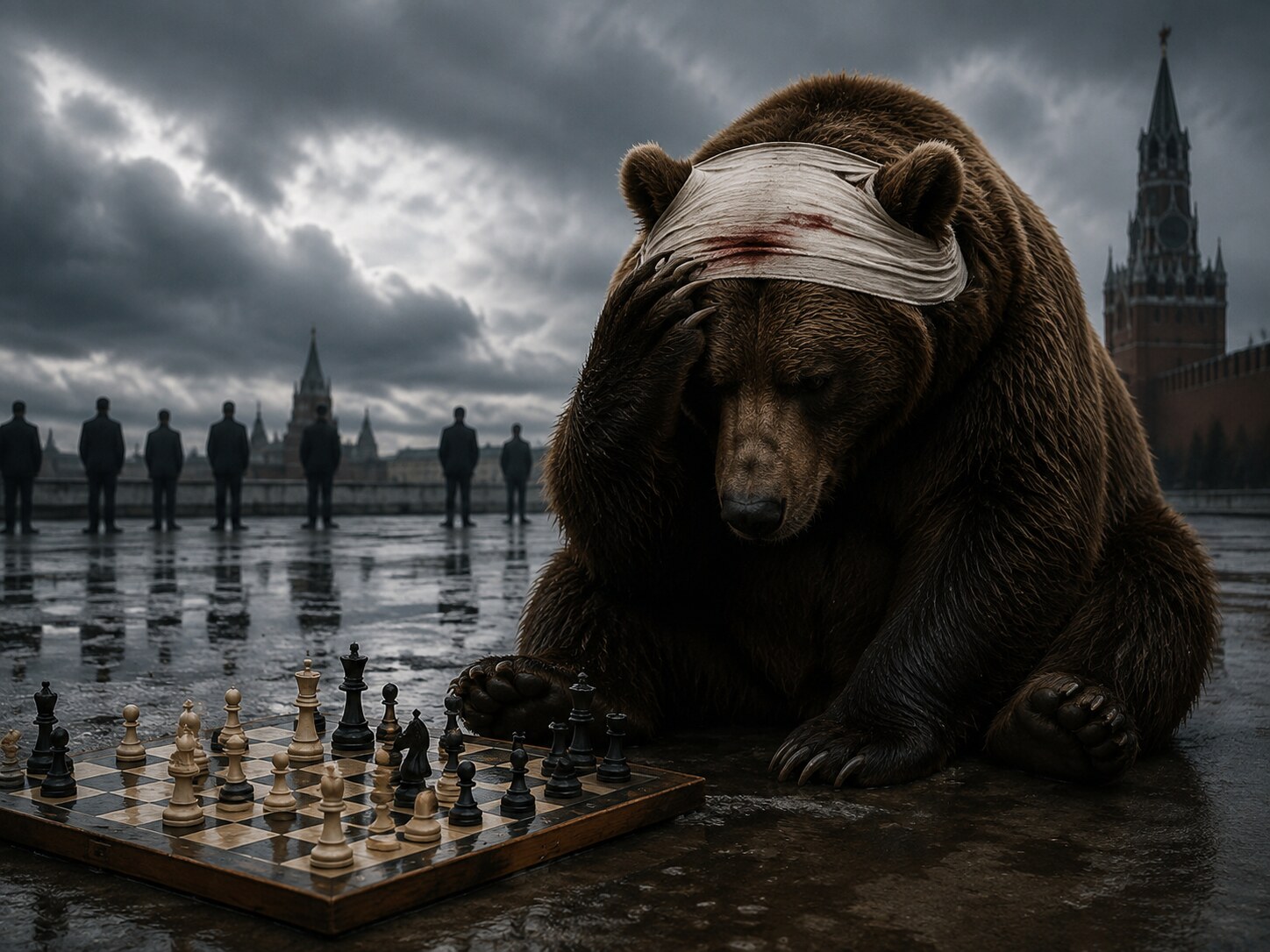 Bear with a sore head