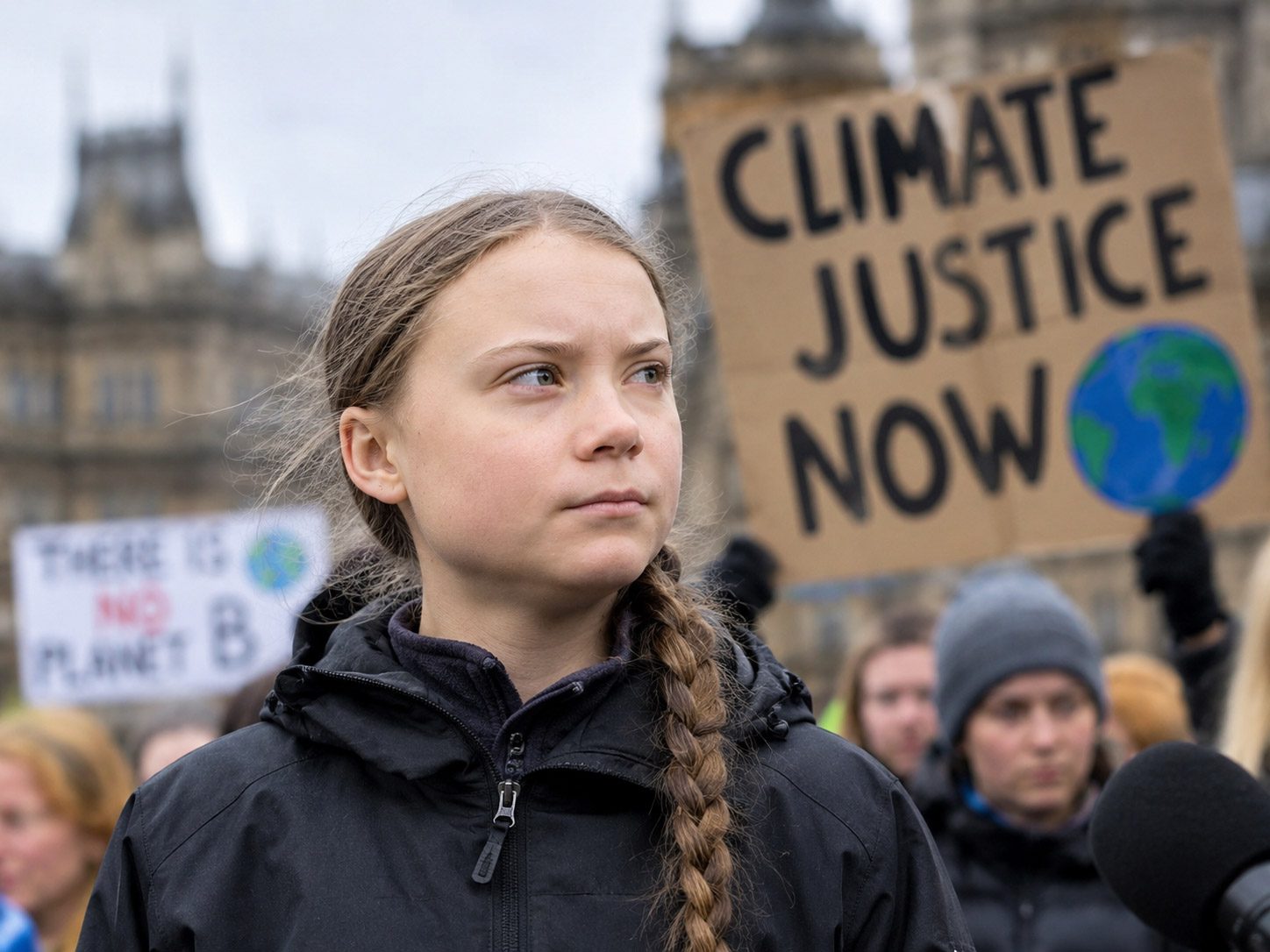 The article examines Greta Thunberg’s school strike, media networks, climate advocacy, and alleged links between activism and green-energy interests.